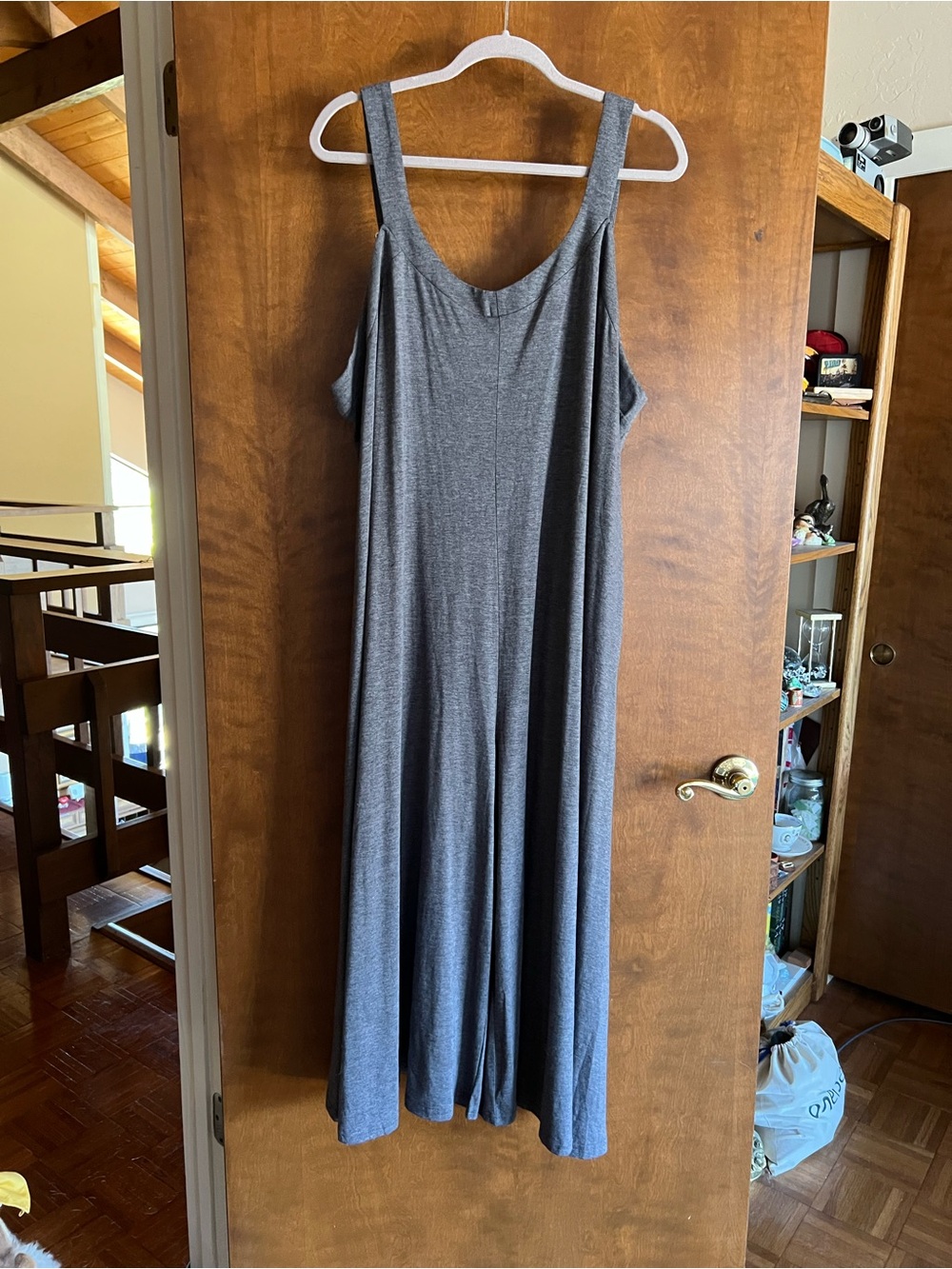 BloomChic Grey Scoop-Neck Jumpsuit